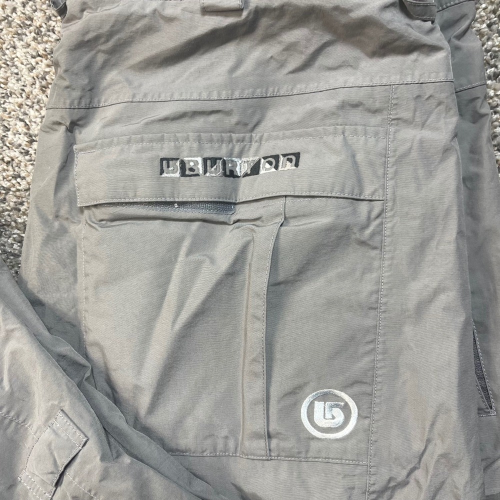 Burton Snowboard Pants Men's Large Gray Insulated Ski Cargo Winter Snow Trousers - Picture 4 of 14